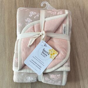 Burt's Bees Baby Reversible Blanket - Pink and Cream